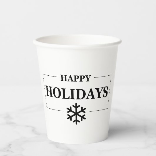 クリスマスハッピーホリデーカスタムメリークリスマス 紙コップ (正面)