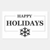 クリスマスハッピーホリデーカスタムメリークリスマス 長方形シール (正面)