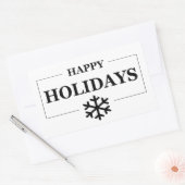 クリスマスハッピーホリデーカスタムメリークリスマス 長方形シール (封筒)