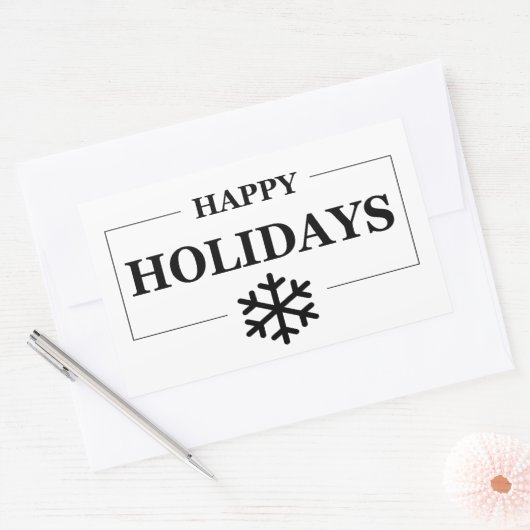 クリスマスハッピーホリデーカスタムメリークリスマス 長方形シール (封筒)