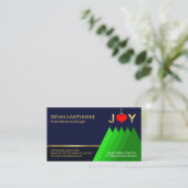 クリスマスハッピーホリデーグリーティングスタートアップオーナー 名刺 (スタンド正面)