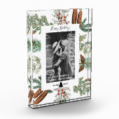 クリスマスハッピーホリデーズファミリーフォトパインブロック フォトブロック (左)