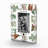 クリスマスハッピーホリデーズファミリーフォトパインブロック フォトブロック (右)