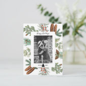 クリスマスハッピーホリデーズファミリーフォトパイン シーズンポストカード (スタンド正面)