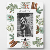 クリスマスハッピーホリデーズファミリーフォトパイン フォトプラーク (正面)