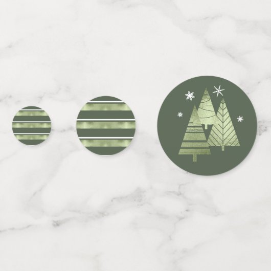 クリスマスハッピーホリデーズ〔雄ジカの〕枝角グリーンID864 コンフェッティ (正面)