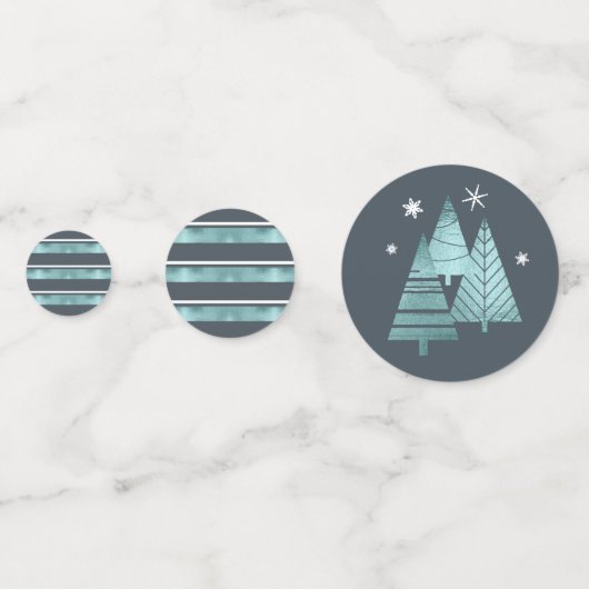 クリスマスハッピーホリデーズ〔雄ジカの〕枝角ティール(緑がかった色)ID864 コンフェッティ (正面)