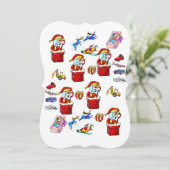 クリスマスハッピーホリデーフラットグリーティングカードサンタ カード (スタンド正面)