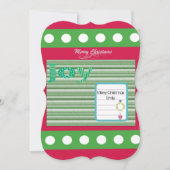 クリスマスハッピーホリデーフラットグリーティングカードジョイ カード (正面)