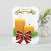 クリスマスハッピーホリデーフラットグリーティングカード カード (スタンド正面)