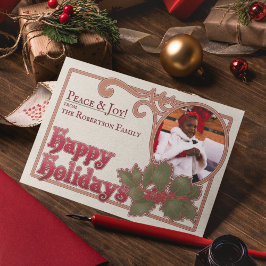 クリスマスハッピーホリデーヴィンテージ写真 シーズンカード