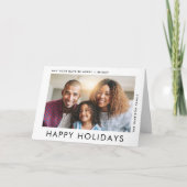 クリスマスハッピーホリデー写真 カード (正面)