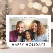 クリスマスハッピーホリデー写真 カード