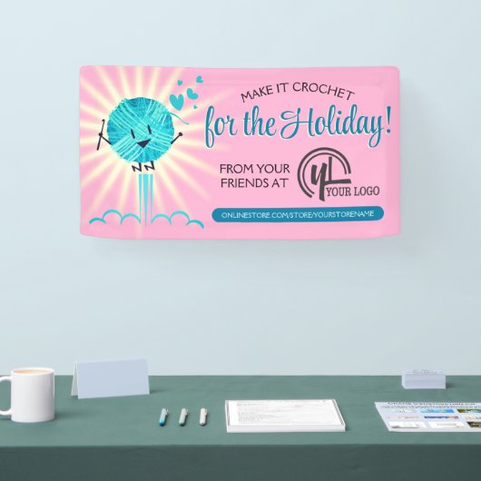 クリスマスハッピーヤーンのクロシェのフックのホームズパン工芸品 横断幕 (トレードショー)