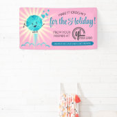 クリスマスハッピーヤーンのクロシェのフックのホームズパン工芸品 横断幕 (インサイチュ)