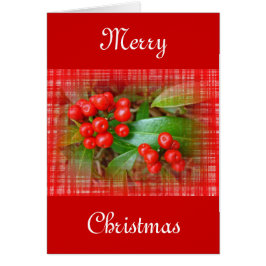 クリスマスハニーサックルの果実の木綿布