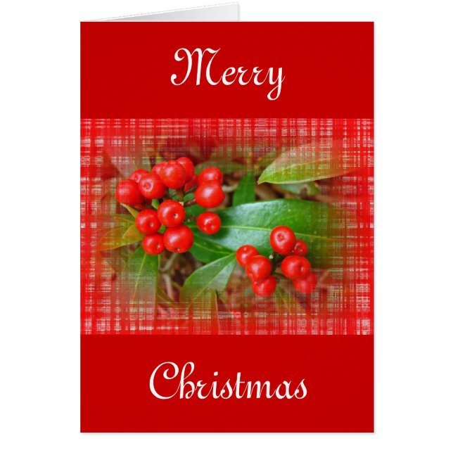 クリスマスハニーサックルの果実の木綿布 (正面)