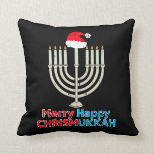 クリスマスハヌカユダヤ人(ユダヤ教)メノラーサンタクリスマス クッション