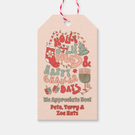 クリスマスハヌカー（ユダヤ教の祭り）ハヌッカグルーヴィーブ ギフトタグ