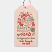 クリスマスハヌカー（ユダヤ教の祭り）ハヌッカグルーヴィーブ ギフトタグ (裏面)