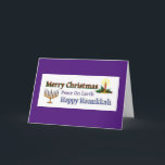 クリスマスハヌカ シーズンカード<br><div class="desc">クリスマスキャンドルとハヌカー（ユダヤ教）メノラーの中にメッセージが入っています。</div>