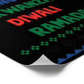 クリスマスハヌッカクワンザディワリラマダンおもしろいグ ポスター (角)