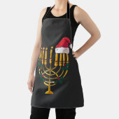 クリスマスハヌッカユダヤ人サンタ（ユダヤ教）メノラー エプロン (インサイチュ)