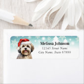 クリスマスハバニーズ差出人住所ラベル ラベル (インサイチュ)