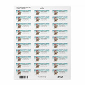 クリスマスハバニーズ差出人住所ラベル ラベル (フルシート)