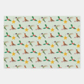 クリスマスハミングバード ラッピングペーパーシート (正面3)