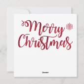 クリスマスハムスターのグリーティングカード シーズンカード (裏面)