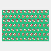 クリスマスハムスターラッピング紙セット3枚 ラッピングペーパーシート (正面3)