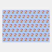 クリスマスハムスターラッピング紙セット3枚 ラッピングペーパーシート (正面2)