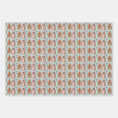 クリスマスハリネズミ ラッピングペーパーシート (正面2)