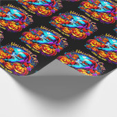 クリスマスハロウィンサンタおもしろいーコーヒー ラッピングペーパー (角)