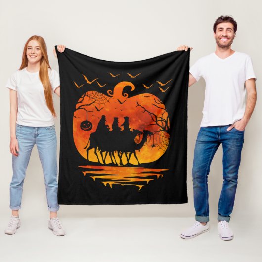 クリスマスハロウィーンの衣装カボチャのクリスマスギフト フリースブランケット (インサイチュ)