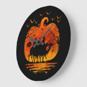 クリスマスハロウィーンの衣装カボチャのクリスマスギフト ラージ壁時計 (傾斜)