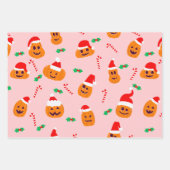 クリスマスハロウィーンミックステーマ ラッピングペーパーシート (正面2)