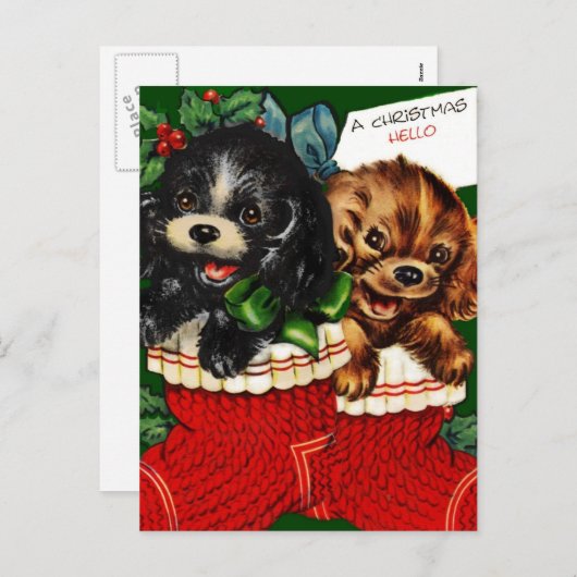 クリスマスハローパピーズ シーズンポストカード (正面/裏面)