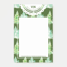 クリスマスハンドウォーターカラーツリーイニシャル名