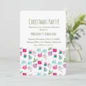 クリスマスハンドウォーターカラードホリデーオーナメント 招待状 (スタンド正面)