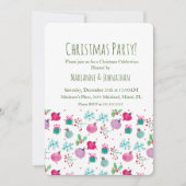 クリスマスハンドウォーターカラードホリデーオーナメント 招待状 (正面)