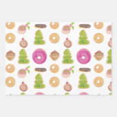 クリスマスハンドウォーター色のベーカリー聖書的 ラッピングペーパーシート (正面)