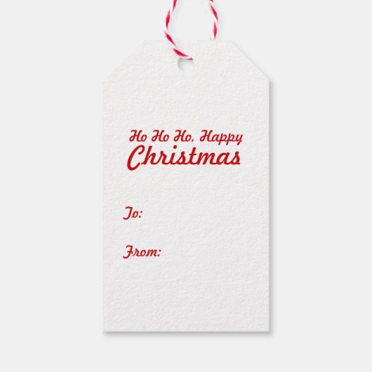 クリスマスハンドオフサンタバーギストグラフィックギフトラベル ギフトタグ (裏面)