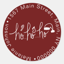 クリスマスハンドドロッドサンタレタリングファミリー ラウンドシール