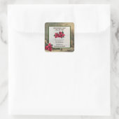 クリスマスハンドメイドヴィンテージ石鹸の製品ラベル スクエアシール (バッグ)