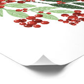 クリスマスハンド絵を描ボタニカルリースへようこそ ポスター (コーナー)