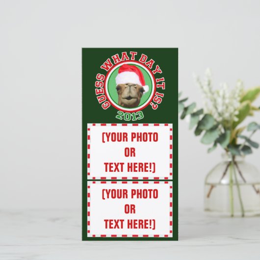 クリスマスハンプデイラクダ2013フォトカード シーズンカード (スタンド正面)