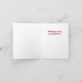 クリスマスハースとリース折り畳みホリデーカード シーズンカード (内部)