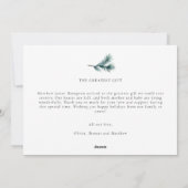 クリスマスハーツフルモダンファミリーベイビー2フォト シーズンカード (裏面)